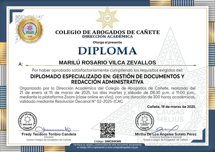 Certificado de capacitación