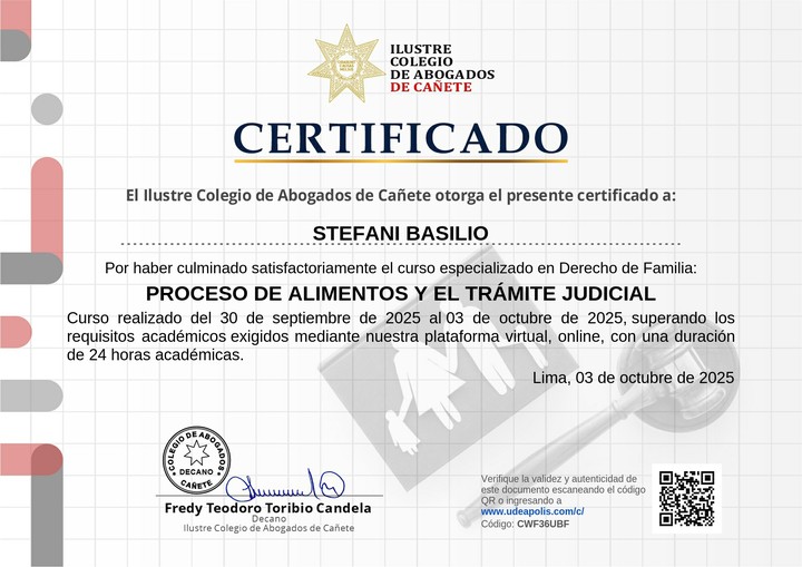 Certificado de capacitación