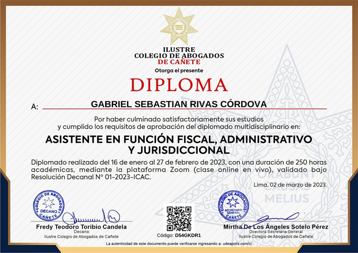 Certificado de capacitación
