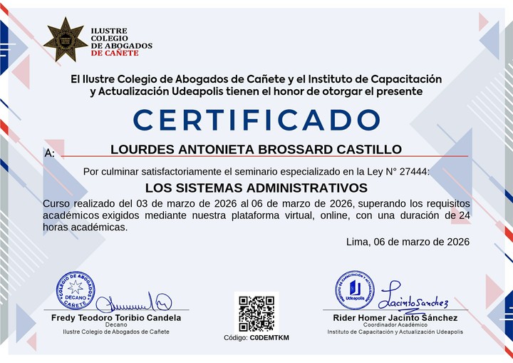 Certificado de capacitación