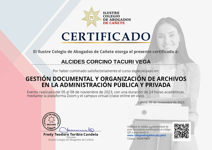 Certificado de capacitación
