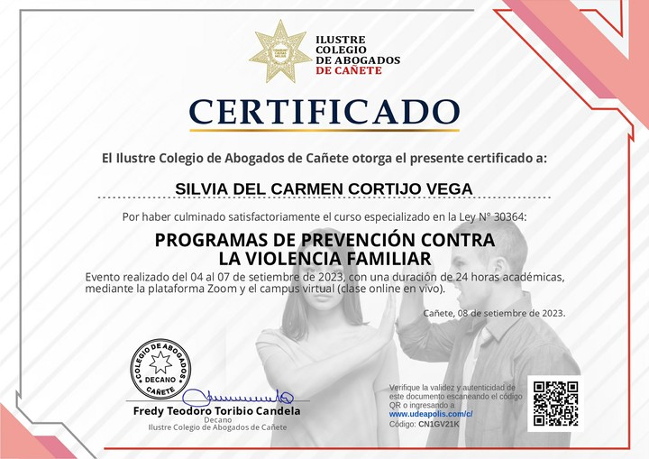 Certificado de capacitación