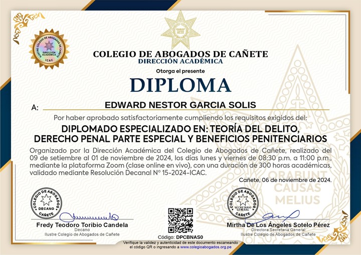 Certificado de capacitación