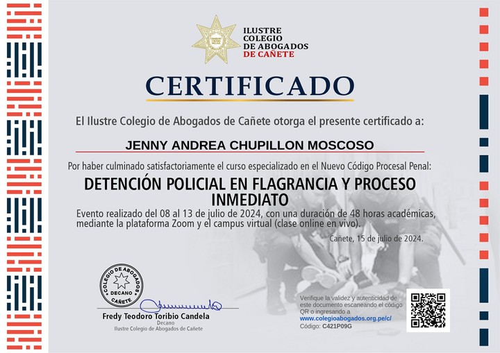 Certificado de capacitación