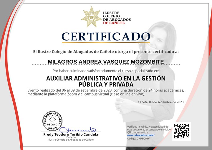 Certificado de capacitación