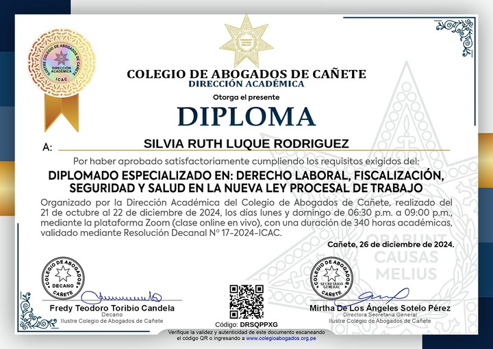 Certificado de capacitación