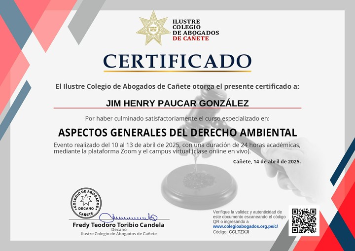Certificado de capacitación