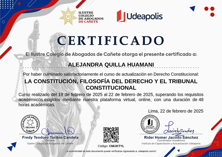 Certificado de capacitación