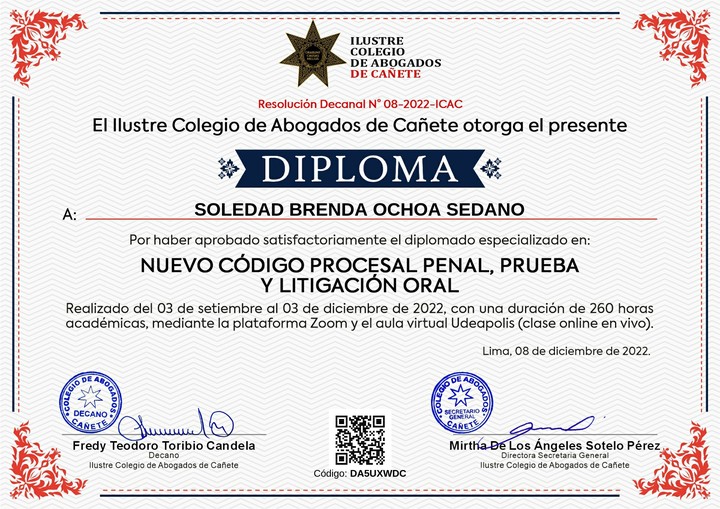 Certificado de capacitación