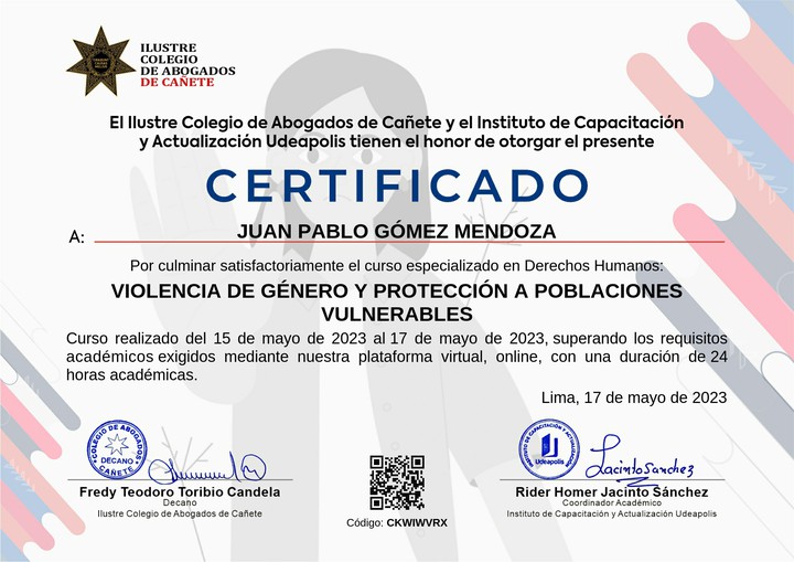 Certificado de capacitación