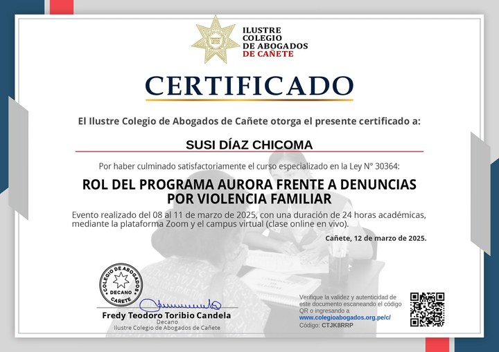 Certificado de capacitación