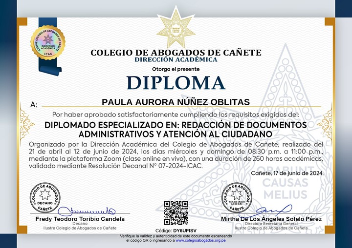 Certificado de capacitación