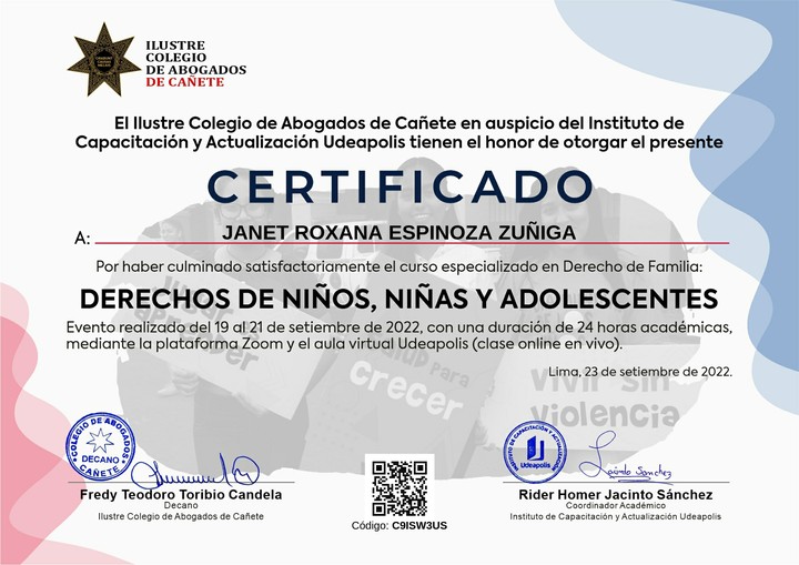 Certificado de capacitación