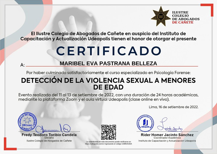 Certificado de capacitación