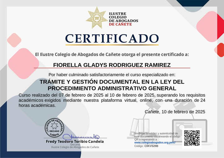 Certificado de capacitación