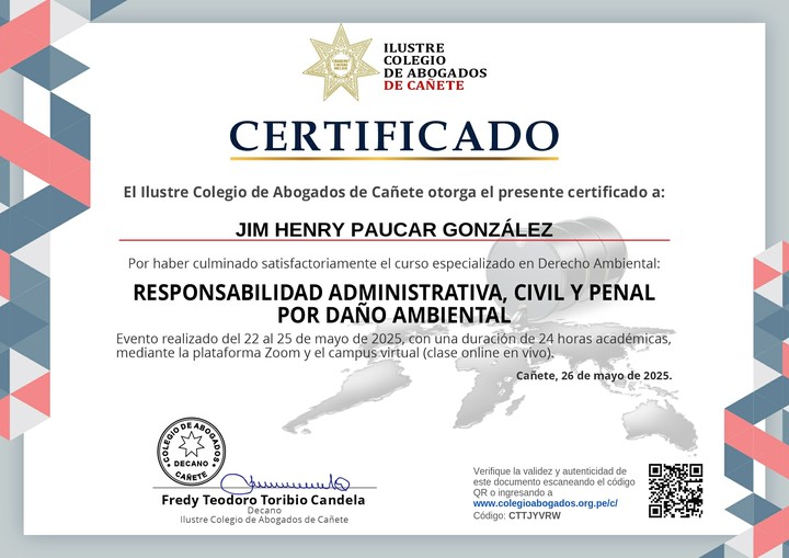 Certificado de capacitación