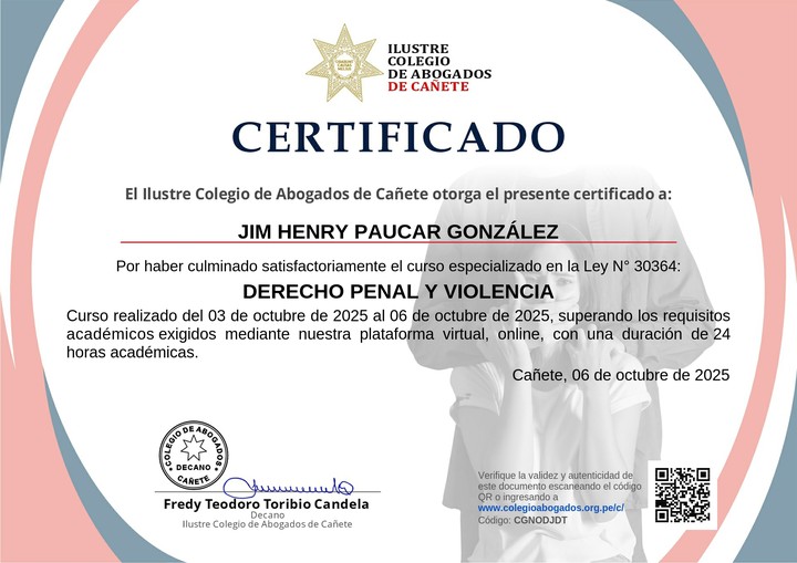 Certificado de capacitación