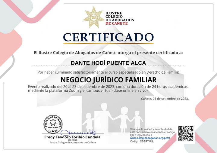 Certificado de capacitación