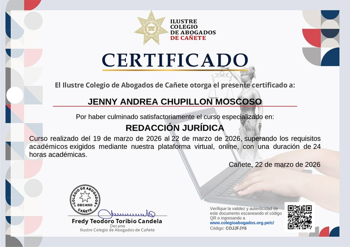 Certificado de capacitación