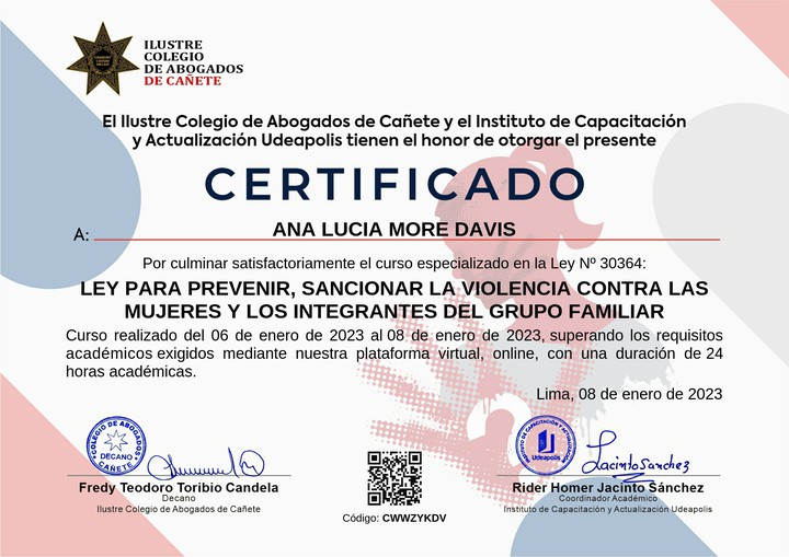 Certificado de capacitación