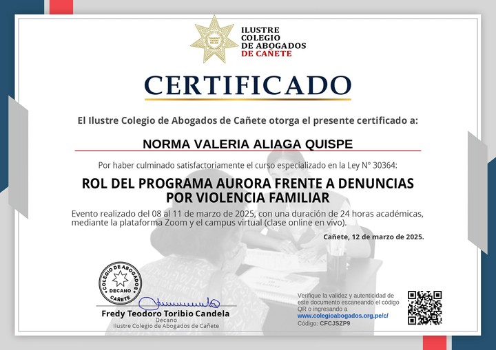 Certificado de capacitación