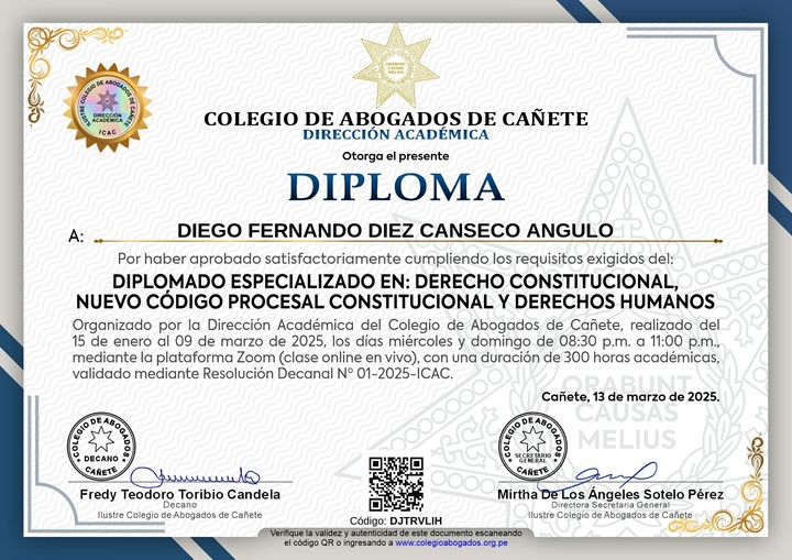 Certificado de capacitación