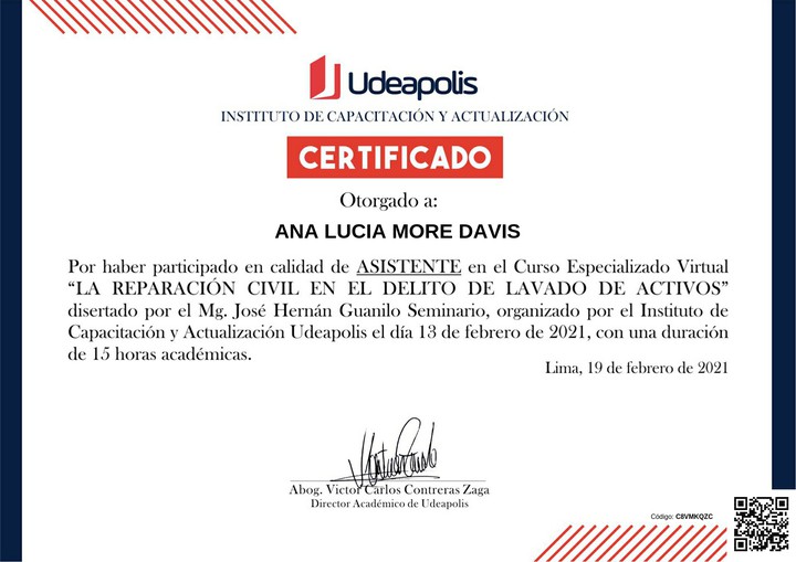 Certificado de capacitación