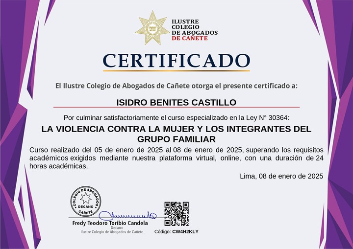 Certificado de capacitación