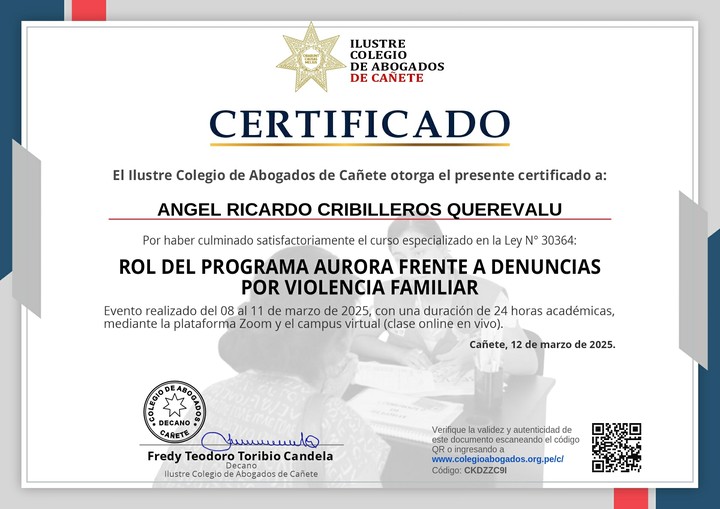 Certificado de capacitación