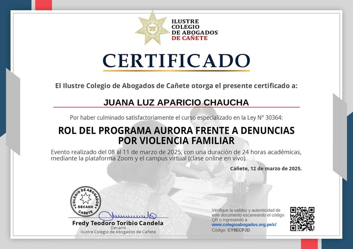 Certificado de capacitación