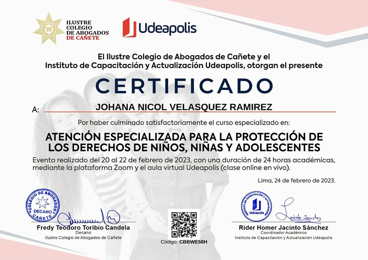 Certificado de capacitación