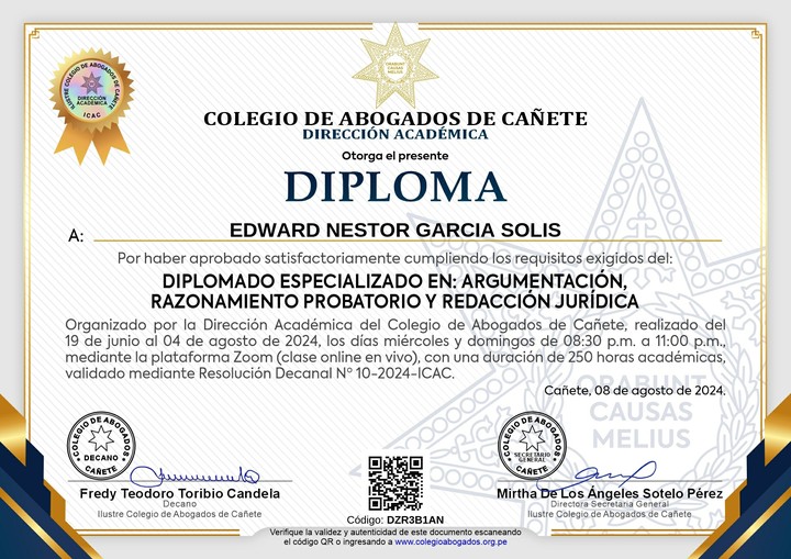 Certificado de capacitación