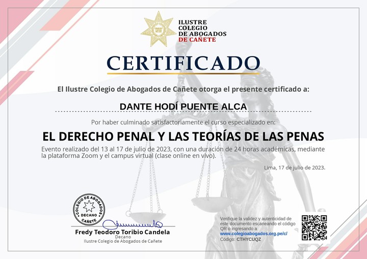 Certificado de capacitación