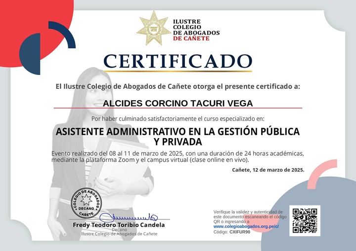 Certificado de capacitación