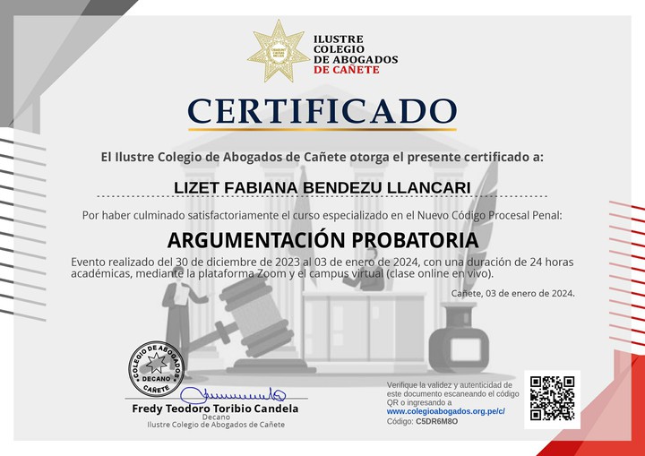 Certificado de capacitación
