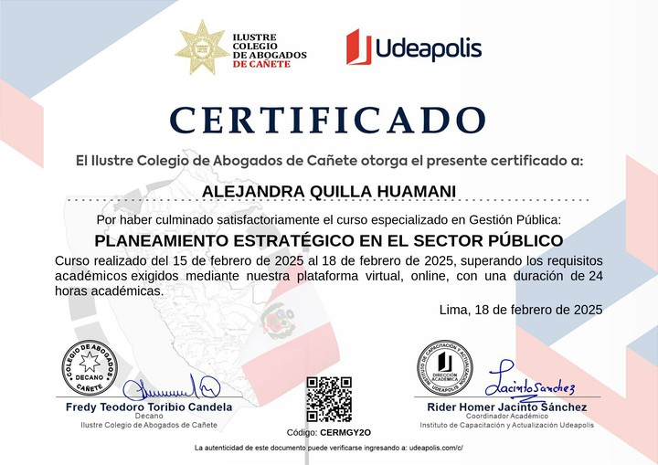 Certificado de capacitación
