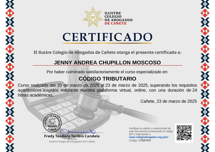 Certificado de capacitación