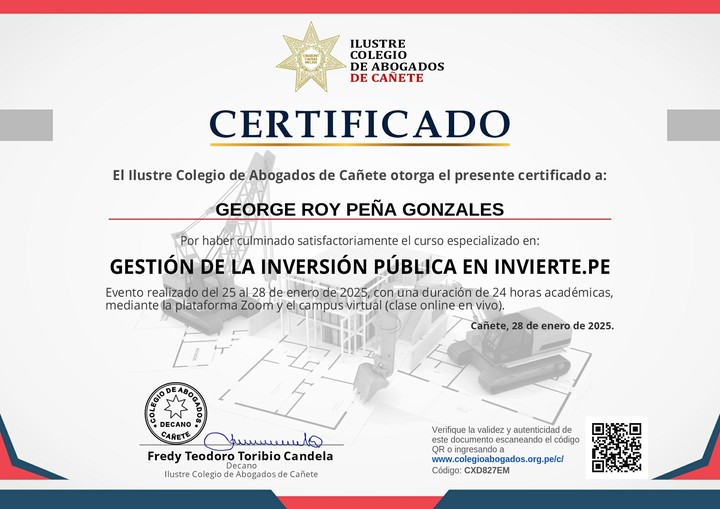 Certificado de capacitación