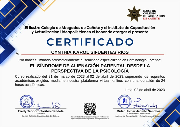 Certificado de capacitación