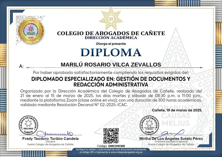 Certificado de capacitación