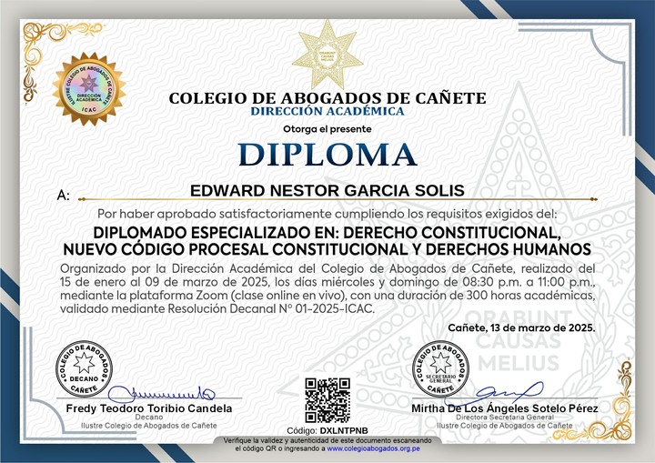 Certificado de capacitación