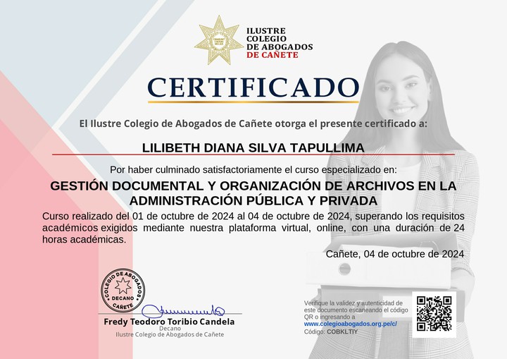 Certificado de capacitación