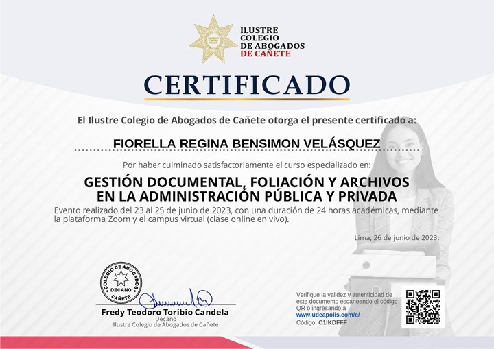 Certificado de capacitación