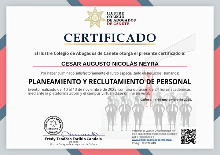 Certificado de capacitación